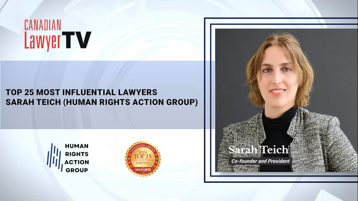 Top Canadian human rights lawyer Sarah Teich on career, challenges, and future goals